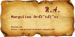 Margulies Arétász névjegykártya